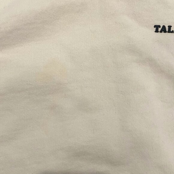 TALENTLESS White Please Wash Your Hands Hoodie Logo Graphic Sweatshirt SMALL - Picture 4 of 4